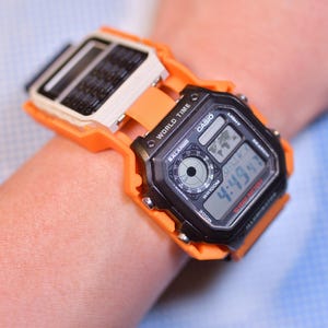 Dual Watch Mounting Kit For Casio AE1200 & CA53, 3D Printed with Multiple Color Available.
