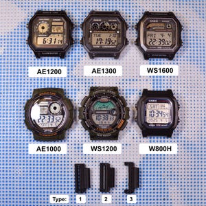 Casio Watch Strap Adapter. AE1000, AE1200, W-800, W218, WS-1600 And Similar Models, Multiple Color Available