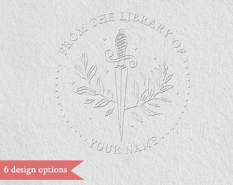 Book Embosser Personalized,From the Library of Stamp,Library Embosser,Personalized Book Embosser,Custom From the Library of Book Stamp