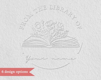 Book Embosser Personalized,From the Library of Stamp,Library Embosser,Personalized Book Embosser,Custom From the Library of Book Stamp