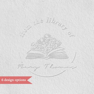 Personalized Book Embosser, Custom From the Library of Book Stamp, Library Embosser, Ex Libris Book Stamp, Great Book Lover Gift