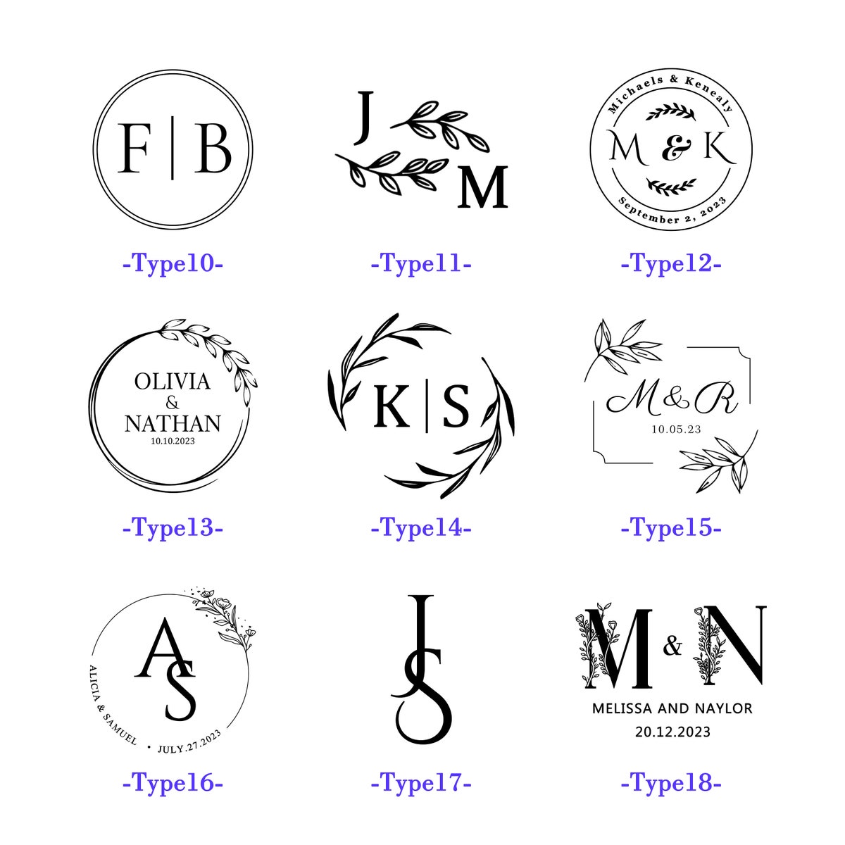 Personalized Wedding Embosser Stamp,chose Your Wedding Embosser,custom Embosser,initials Embossing Stamp,self Inking Stamp or Embosser - Etsy