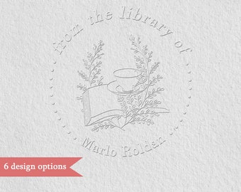 Book Embosser Personalized,From the Library of Stamp,Library Embosser,Personalized Book Embosser,Custom From the Library of Book Stamp