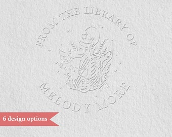 Book Embosser Personalized,From the Library of Stamp,Library Embosser,Personalized Book Embosser,Custom From the Library of Book Stamp