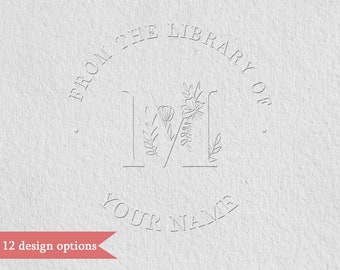 Book Embosser Personalized,From the Library of Stamp,Library Embosser,Personalized Book Embosser,Custom From the Library of Book Stamp