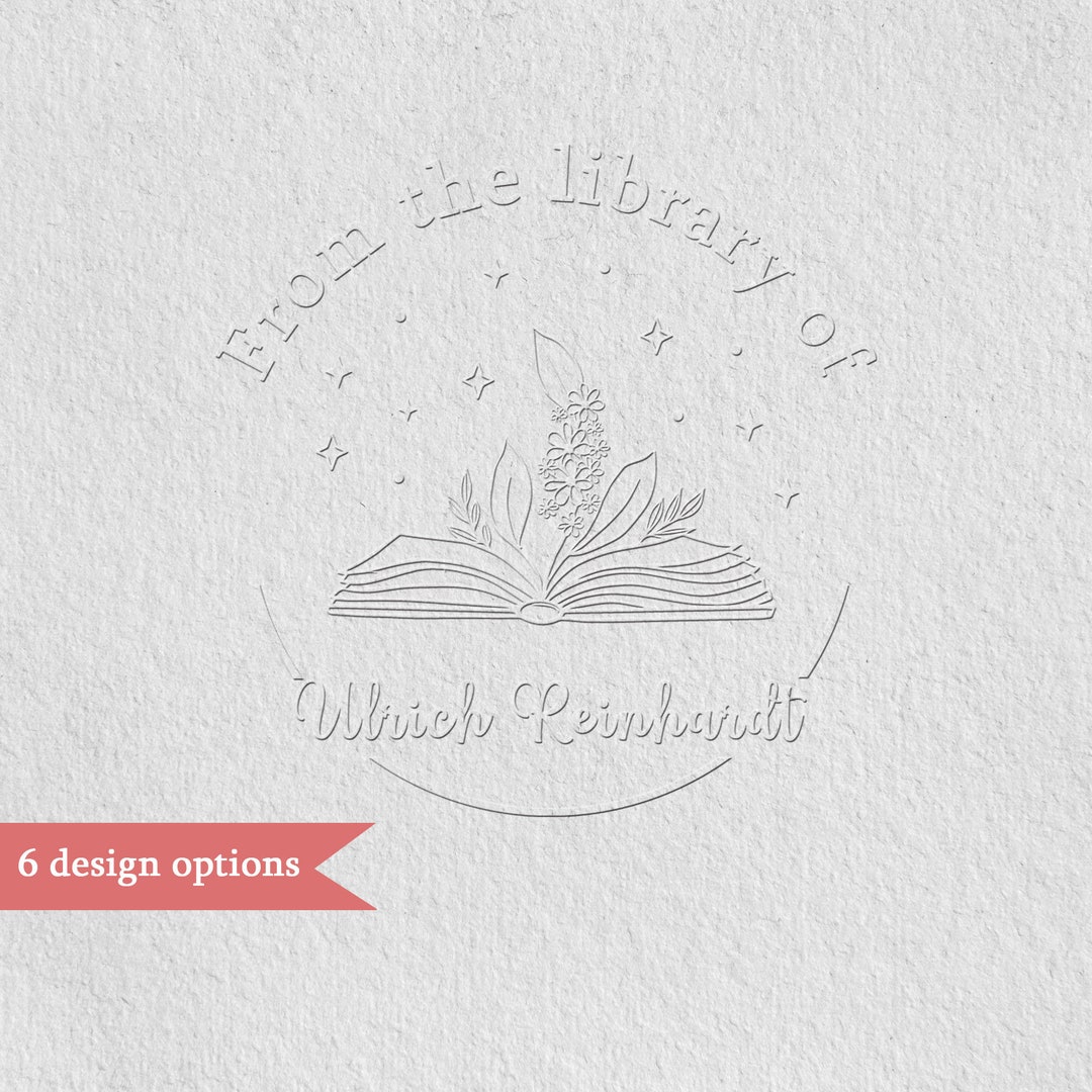 Personalized Book Embosser, Custom From the Library of Book Stamp ...