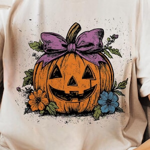 Spooky Pumpkin Coquette Png, Halloween Png, Spooky Season png, Gothic pumpkin png, Coquette Bow Halloween png, Spooky Season png, Fall png
