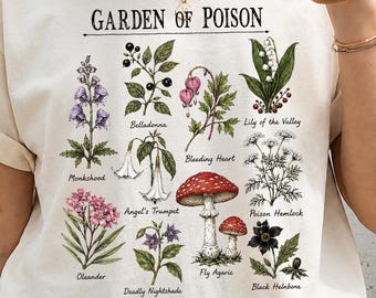 Garden Of Poison Png, All Plants Are Edible Some Only Once Png, Plant Lover Png, Dark Botanical Png, Funny Plant Design, Botanical Sweater