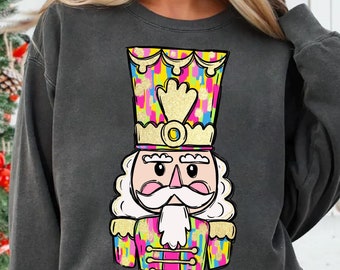 Colorful Glitter Nutcracker Png, Christmas Png, Nutcracker Png, Tis the Season Png, Merry Christmas Png, Colorful Brushstroke