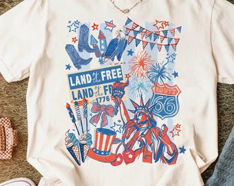 Western Collage 4th of July png, Retro 4th of July png, Independence Day png, Patriotic png, Vintage USA Png, Preppy 4th of July Png
