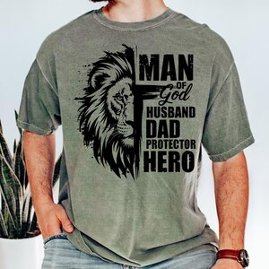 Man Of God Png, Dad Christian Png, Dad Lion Png, Christian Cross Png, Bible Verse Png, Jesus Png, Gift for husband, Father&#39;s Day Png