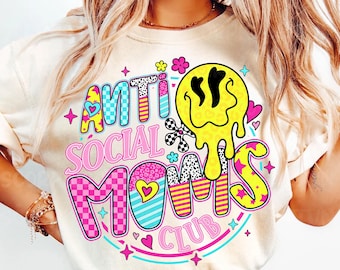 Anti Cool Moms Club Png, Lustige Mama Png, Sassy Mama Png, Trendige Mama Shirt Png, Retro Mama Leben Png, sarkastisches Mama Design, Muttertag Png