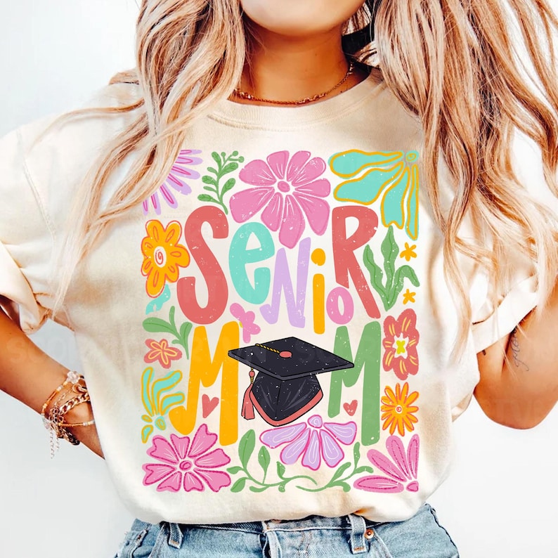 Senior Mom Png, Boho Senior Flower Png, Graduation Mom Png, Graduation ...