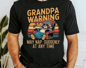 Grappige retro waarschuwing voor dutje opa, png, vaderdagcadeau (digitale download)