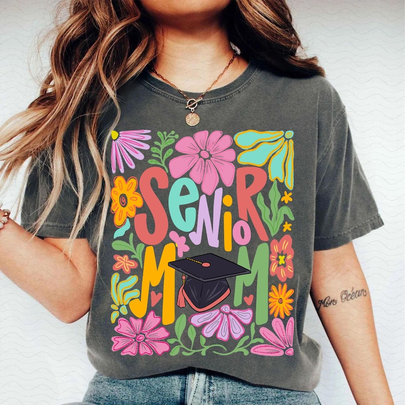 Senior Mom Png, Boho Senior Flower Png, Graduation Mom Png, Graduation ...