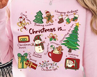Christmas Is... Sublimation Png, Christmas Png, Tis The Season PNG, Holly Jolly Png, Cute Santa Png, Gifts for Christmas, Trendy Festive Png