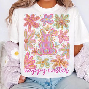 Boho Easter Png, Happy Easter Bunny Png, Easter Png, Glitter Easter Coquette Png, Boho Easter Bunny Png, Retro Easter Png, Floral Spring Png
