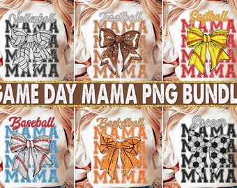 Game Day Mama Png, Game Day Coquette Png, Baseball Mama Png, Softball Mama Png, Football Mom Png, Coquette bow sports, Game Day Png,Glitter