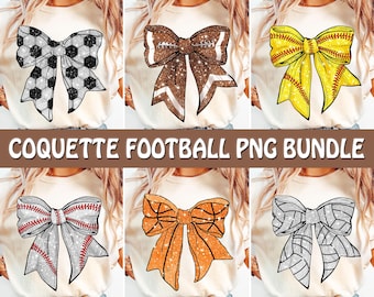 Coquette Bow Game Day Png Bundle, Sports Coquette Bow Disco Ball Png, Sports PNG, Basketball, Softball, Baseball, Football Mom Png