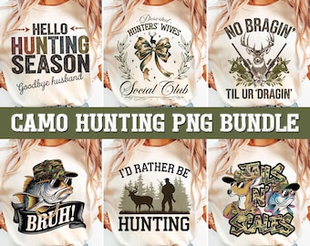 Camo Png Bundle, Camo Coquette Bow Png, Abandoned Hunting Wife Png, Hunting Season Png, Duck Hunting Clipart, Retro Camo Girl Png Design