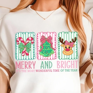 Merry And Bright Sublimation, Checkered Christmas Png, Retro Christmas Png, Coquette Christmas Png, Merry Christmas Png, Christmas Designs