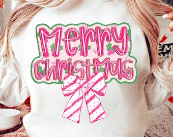 Lazo de coqueta de feliz Navidad PNG, Navidad PNG, Navidad rosa PNG, Lazo de coqueta de Navidad PNG, Navidad retro PNG, Diseño de camiseta navideña
