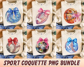 Paquete de imágenes PNG Sport Coquette, gráficos para el día del partido (descarga digital)
