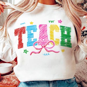 Coquette Teach Png, Teacher Coquette Png, Bows Teach PNG, Teacher Gift PNG, Coquette Teach Shirt Design, Teacher Appreciation, Varsity Png