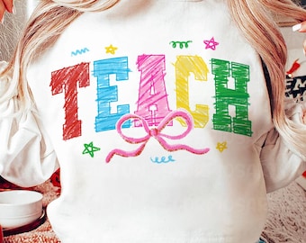 Coquette Teach Png, Teacher Coquette Png, Bows Teach PNG, Teacher Gift PNG, Coquette Teach Shirt Design, Teacher Appreciation, Varsity Png