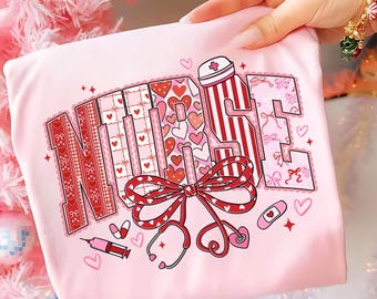 Valentine Nurse Png, Valentines Day Png, Valentine Coquette Bow Png, Cupids Favorite Nurse Png, Nurse Valentines Design, Gift for nurse Png