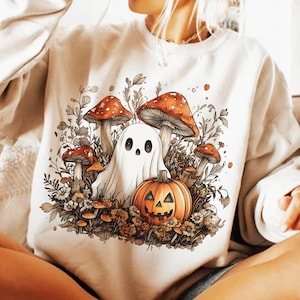 Halloween Fall Ghost Png, Girly Pumpkin Png, Boho Floral Fall Png, Halloween Png, Autumn Vibes Png, Spooky Season Png, Trending png