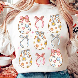 Floral Easter Coquette Png, Boho floral easter png, Easter bow Png, Retro Easter Png, Easter Png, Happy Easter Png, Preppy Easter png