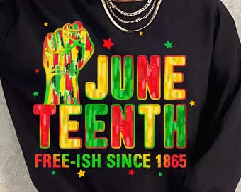 Juneteenth Png, Spezzare ogni catena Png, Giorno dell'emancipazione Png, Maglietta Juneteenth Png, Mese della storia dei neri Png, Free-ish 1865 Png, Pennellata