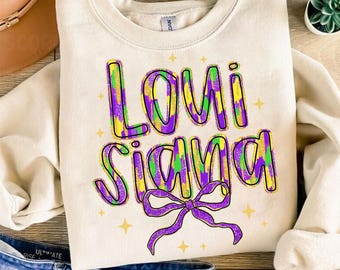 Louisiana Coquette Bow Png, Mardi Gras Png, Mardi Gras Coquette Png, Happy Mardi Gras Png, Fleur De Lis Png, Glitter Brushstroke, Hand Drawn