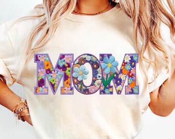 Floral Mom Embroidery Png, Mama Embroidery Png, Faux Embroidery Png, Mama Floral Png, Mama Coquette Bow Png, Retro Mama png,Gift for mothers