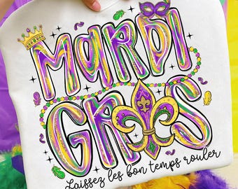 Mardi Gras Laissez Les Bon Temps Rouler Png, Happy Mardi Gras Png, Fleur De Lis Png, Brushstroke Mardi Gras Png, Mardi Gras Coquette Png