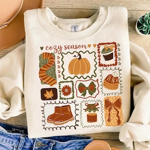 Cozy Season Bow Sublimation, Fall Vibes Png, Vintage Fall Png, Fall Stamps Png, Pumpkin Png, Cozy Season Sublimation, Girly Autumn Design