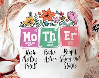 Floral Mother png, Mother Periodic Table Png, Retro Mama png, Mama Science Png, Mother's day png, Mama shirt png, Mama Bow png, Gift for mom