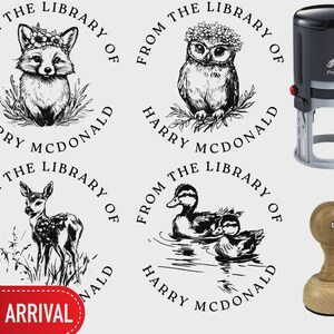 Personalised Library Book Stamp Custom Ex Libris
