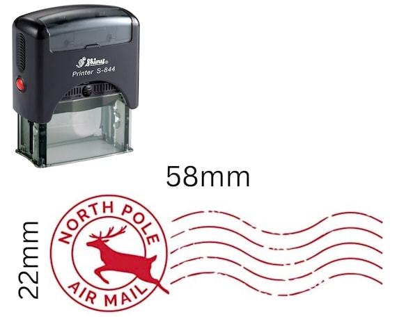 North Pole Self Inking Stamp/Santa Stamp/Reindeer Stamp/Christmas Stamp/Holiday Stamp