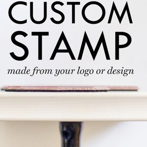 Custom Logo Stamp | Marketing Rubber Stamp | Business Logo Stamp | Personalised Wood Handle Business Stamp