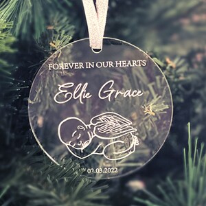 Memorial Ornament, Angel Baby Ornament, Keepsake Gift, Sympathy Gift, In Memory of Gift, Christmas Ornament, Infant Loss Ornament