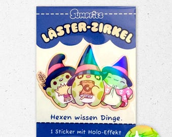 Hexe Sticker | Geschenk für Freundinnen| Süße Hexen Frösche | Herbst Deko | Halloween Deko | Laptop, Journal & Wasserflasche |Vinyl Sticker