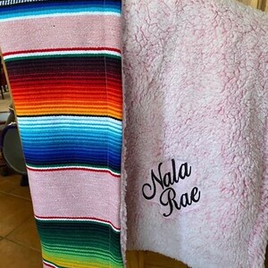 Mexican serape baby blanket