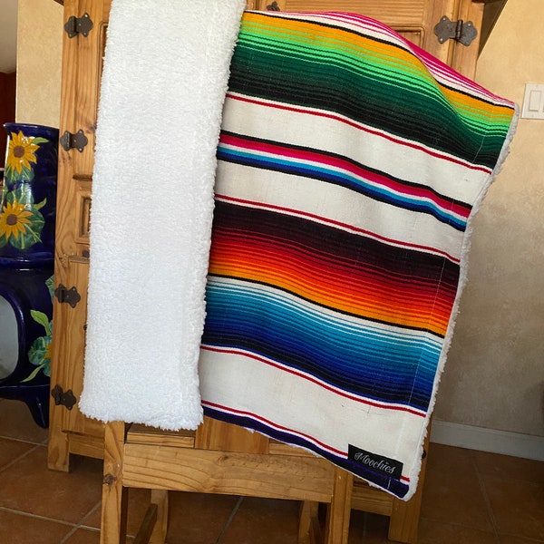 Mexican serape baby blanket