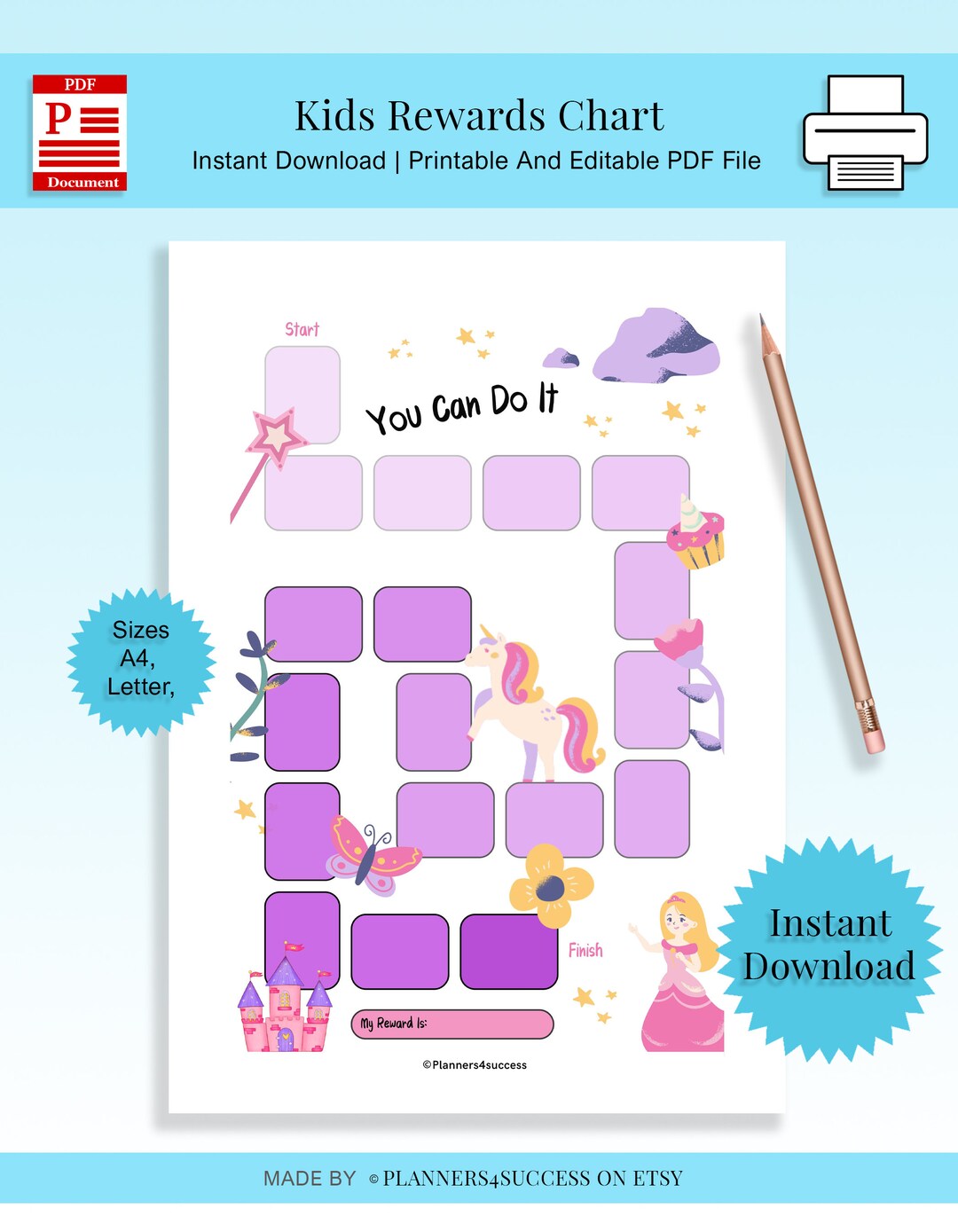 Printable Rewards Chart Behaviour Planner Behaviour Chart - Etsy