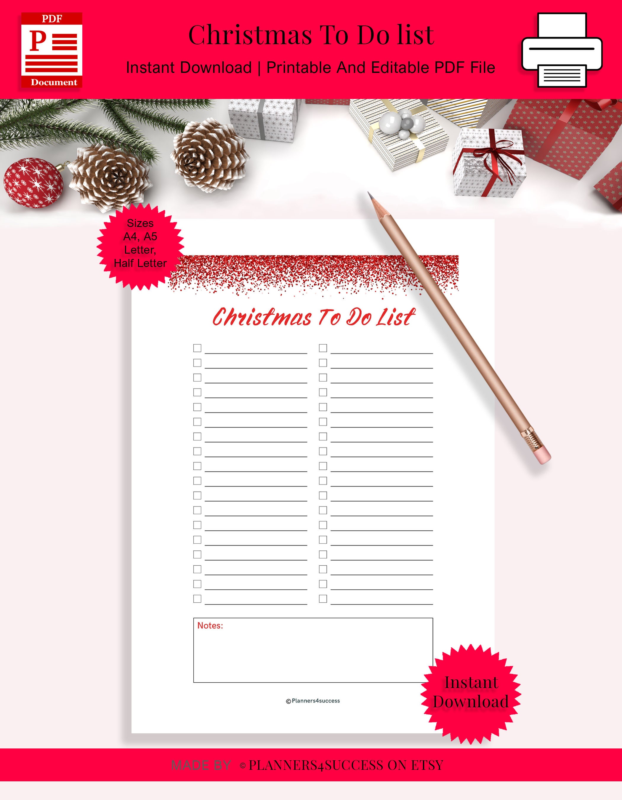 Printable Christmas To Do List