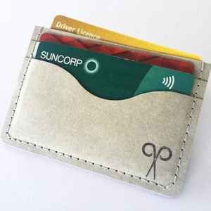 Carte en cuir kangourou et porte-notes, portefeuille personnalisé et mince