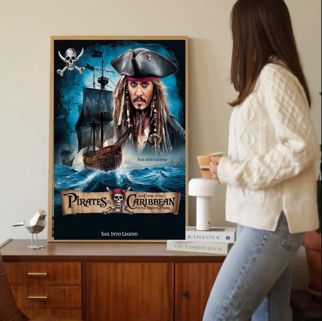 Pirates of the Caribbean the Curse of the Black Pearl 2003 Poster Print ...