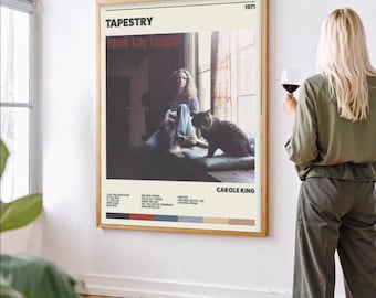 carole king tapestry retro poster print iconic album artwork for home or studio decor